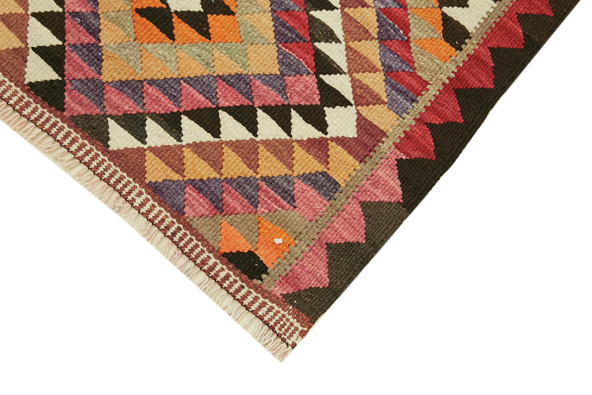 3x11 Multicolor Boho Runner Kilim Rugs - 42796