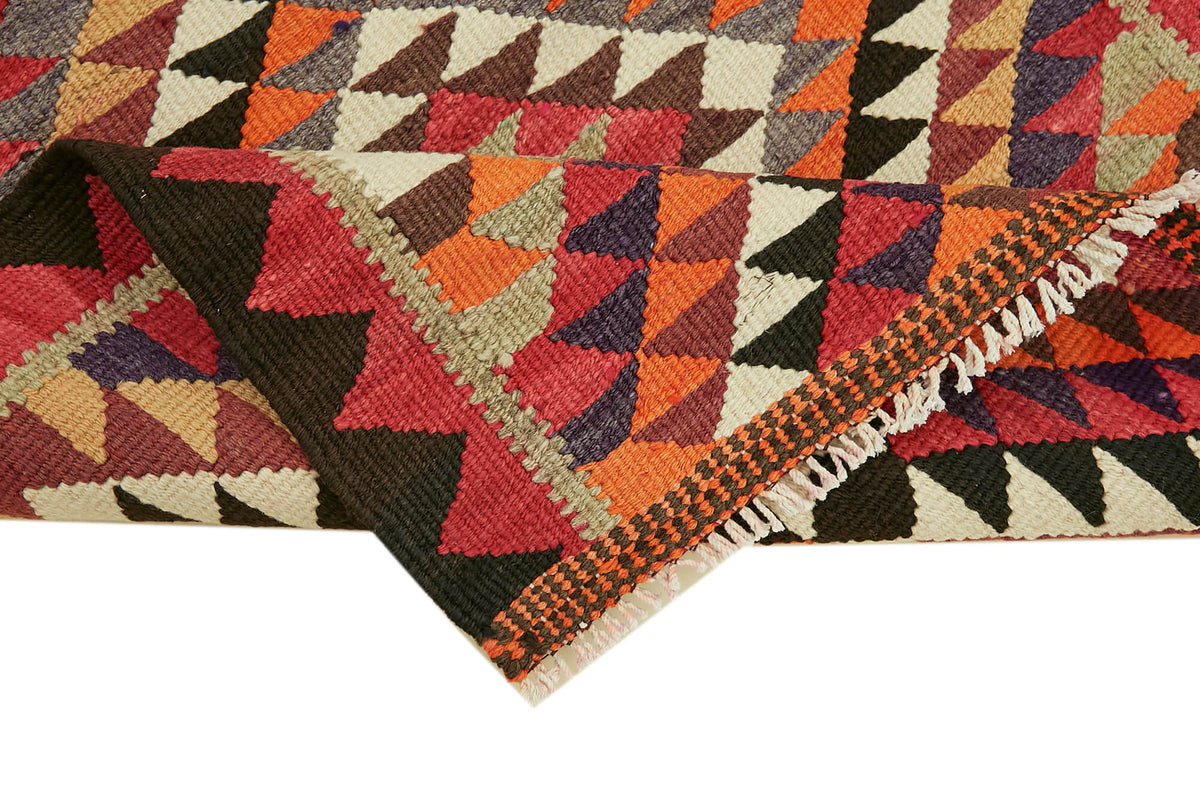 3x11 Multicolor Boho Runner Kilim Rugs - 42796