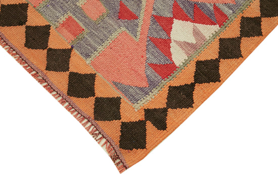 3x11 Multicolor Boho Runner Kilim Rugs - 42797