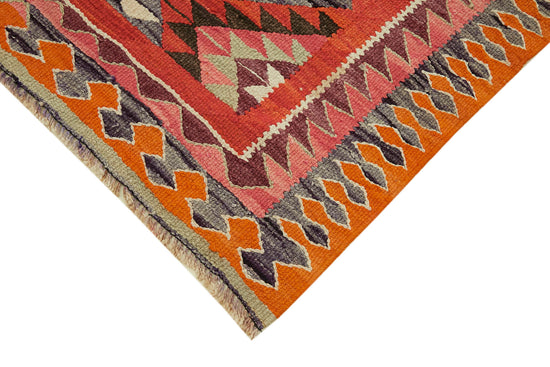 3x11 Multicolor Boho Runner Kilim Rugs - 42798