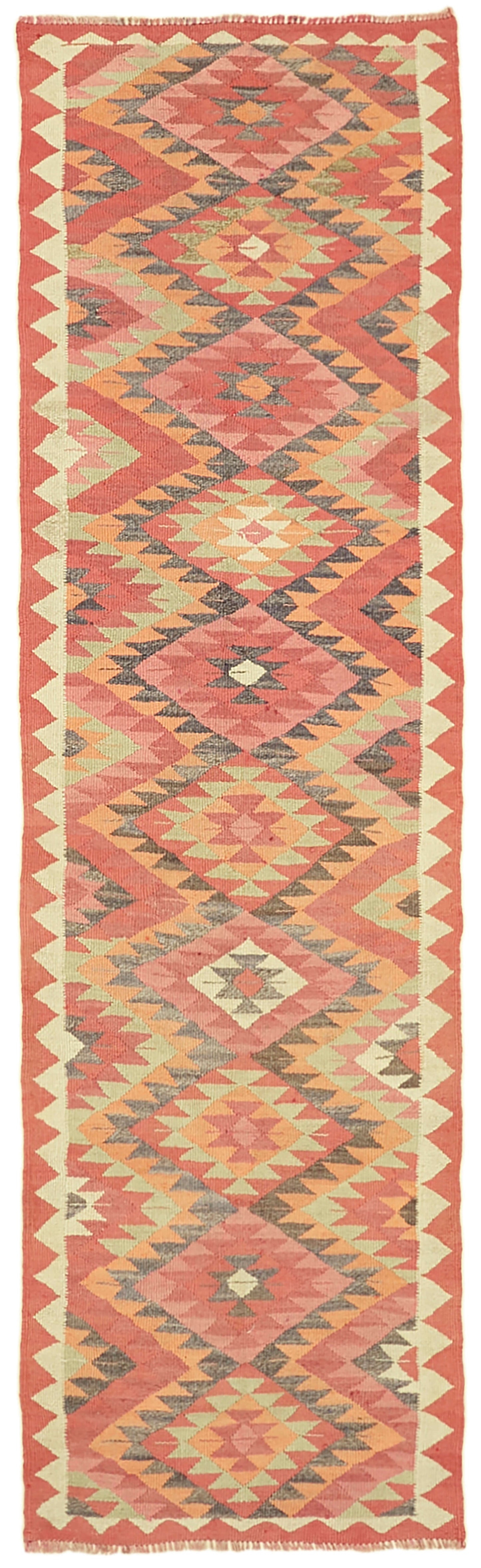 3x10 Multicolor Boho Runner Kilim Rugs - 42801