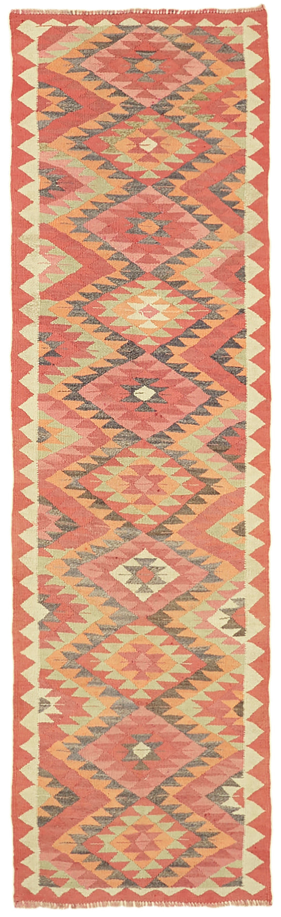 3x10 Multicolor Boho Runner Kilim Rugs - 42801