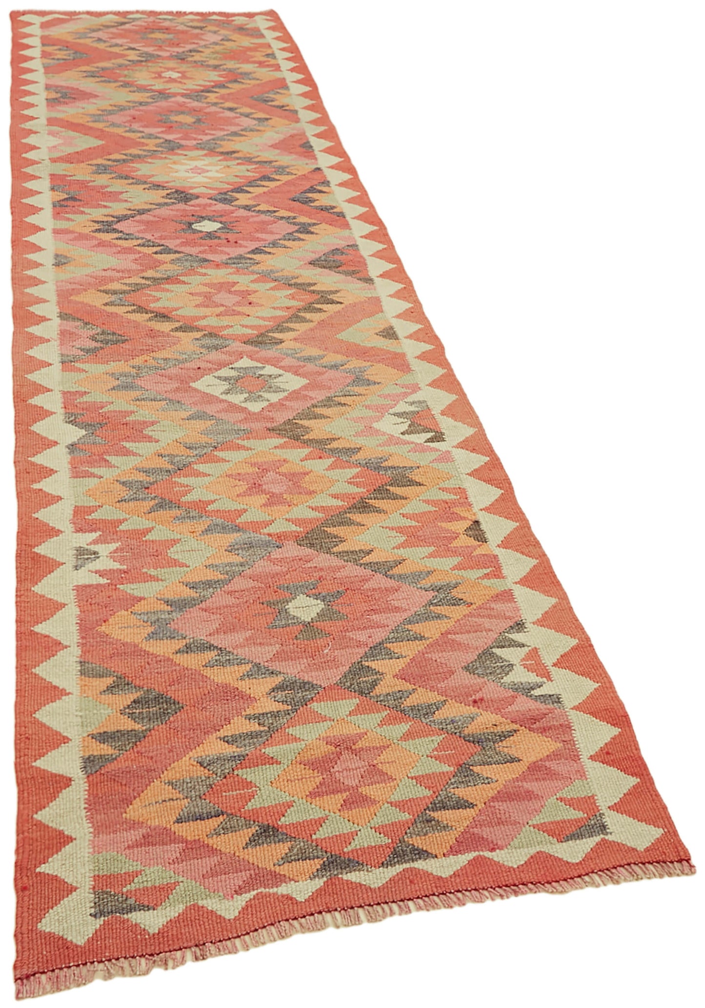 3x10 Multicolor Boho Runner Kilim Rugs - 42801