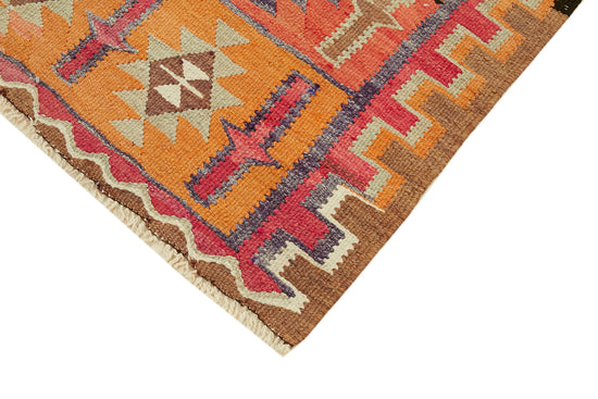 3x11 Multicolor Boho Runner Kilim Rugs - 42803