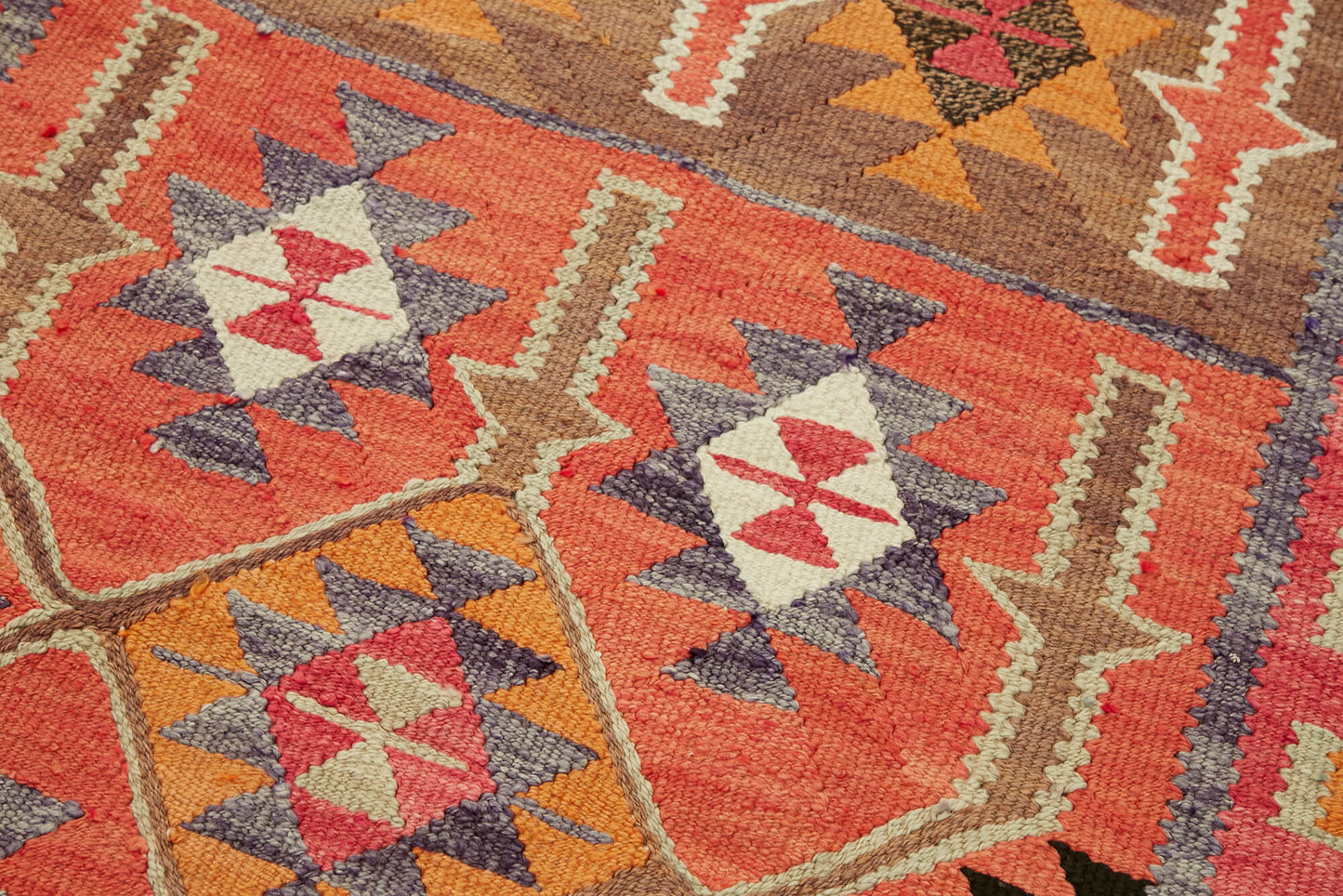 3x11 Multicolor Boho Runner Kilim Rugs - 42803