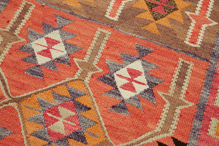 3x11 Multicolor Boho Runner Kilim Rugs - 42803