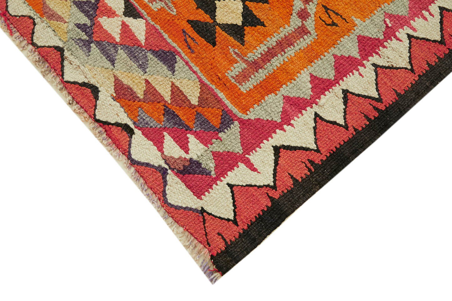3x11 Multicolor Boho Runner Kilim Rugs - 42809