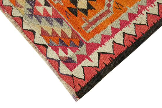 3x11 Multicolor Boho Runner Kilim Rugs - 42809
