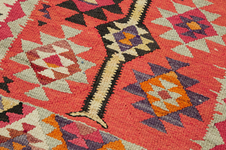 3x11 Multicolor Boho Runner Kilim Rugs - 42809