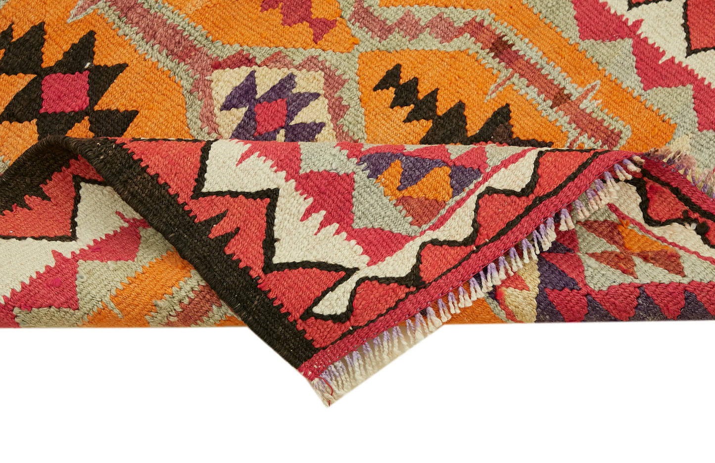 3x11 Multicolor Boho Runner Kilim Rugs - 42809