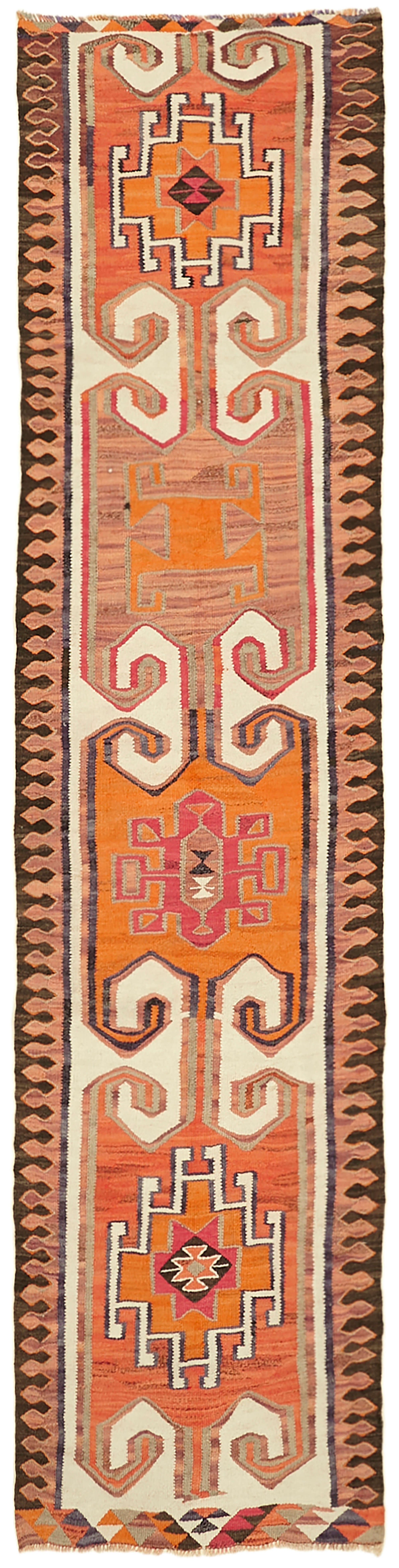 3x12 Multicolor Boho Runner Kilim Rugs - 42811