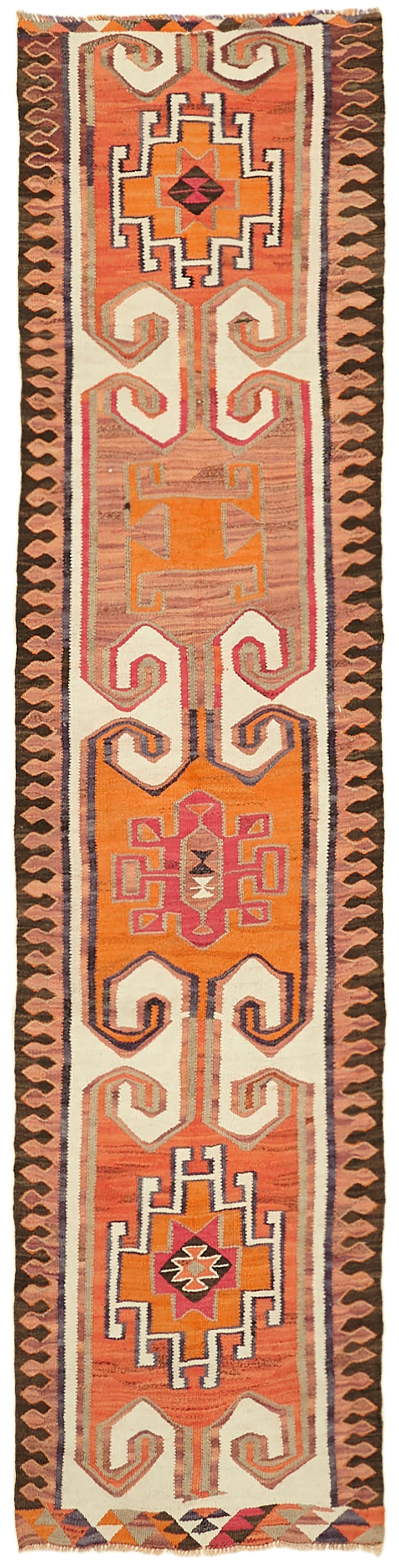 3x12 Multicolor Boho Runner Kilim Rugs - 42811