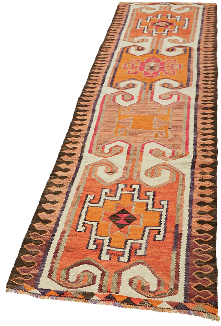 3x12 Multicolor Boho Runner Kilim Rugs - 42811