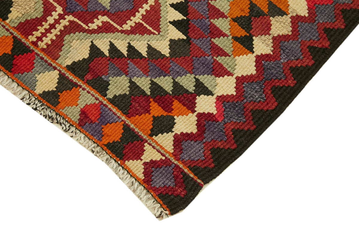 3x11 Multicolor Boho Runner Kilim Rugs - 42813
