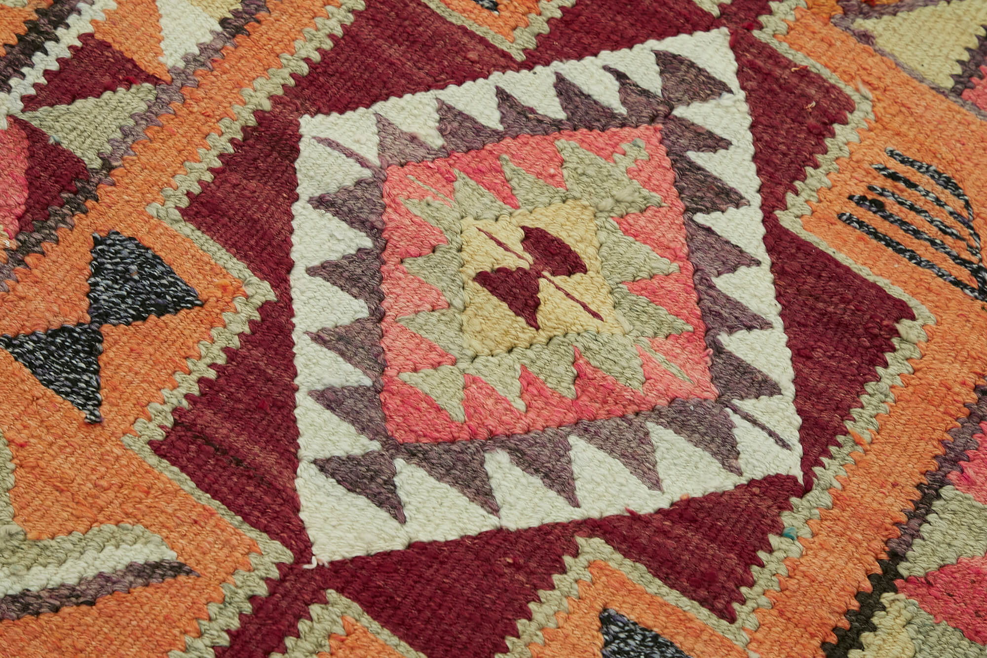 3x10 Multicolor Boho Runner Kilim Rugs - 42814