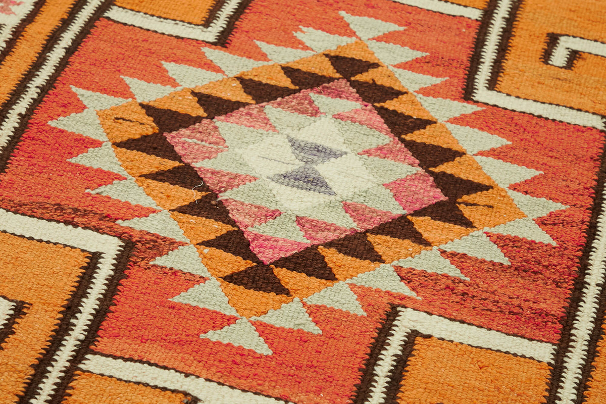 3x11 Multicolor Boho Runner Kilim Rugs - 42815