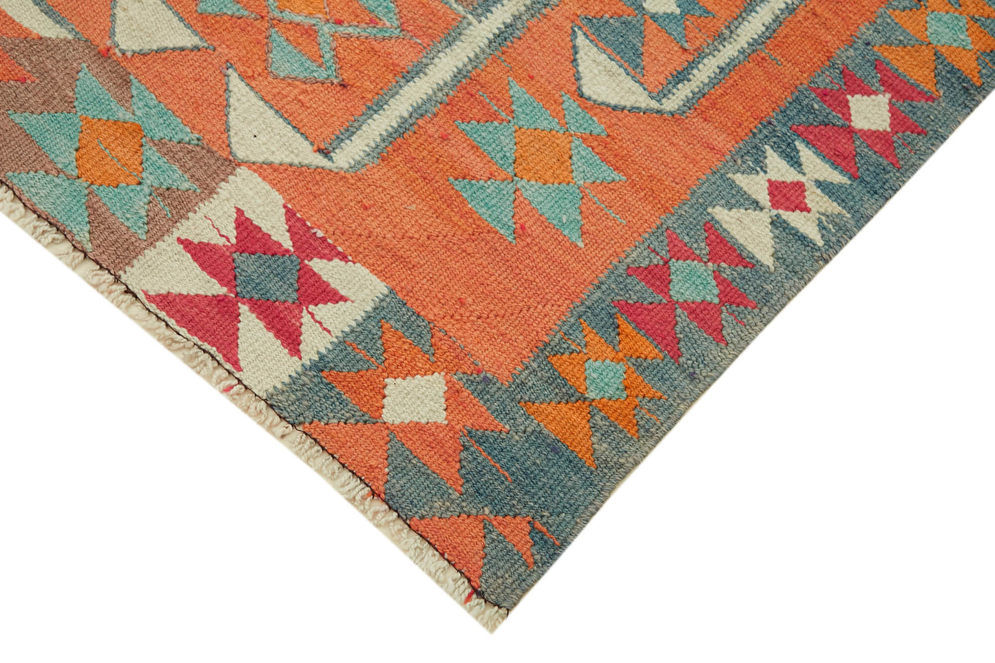 3x11 Multicolor Boho Runner Kilim Rugs - 42816