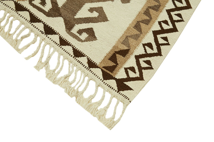 3x11 White Boho Runner Kilim Rugs - 42817