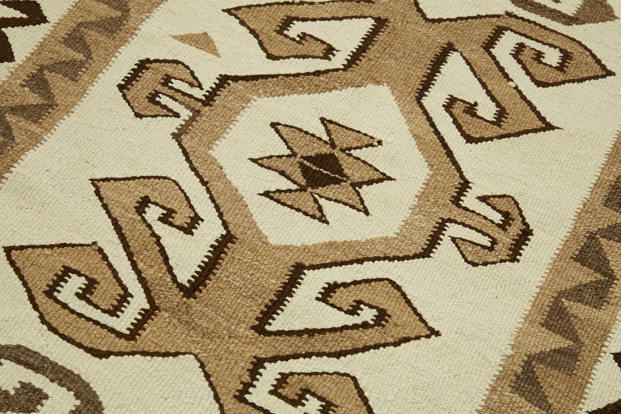 3x11 White Boho Runner Kilim Rugs - 42817