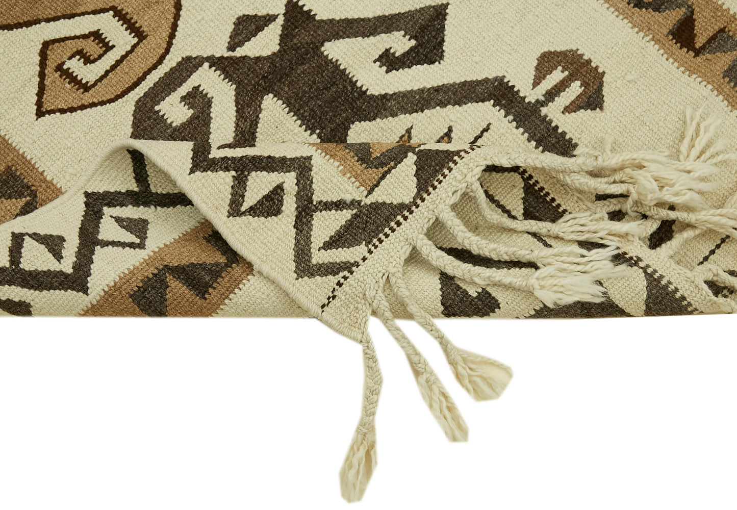 3x11 White Boho Runner Kilim Rugs - 42817