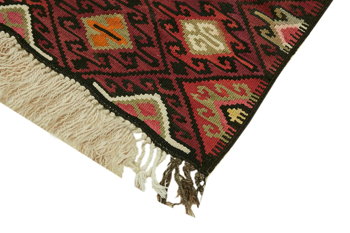 3x11 Multicolor Boho Runner Kilim Rugs - 42820