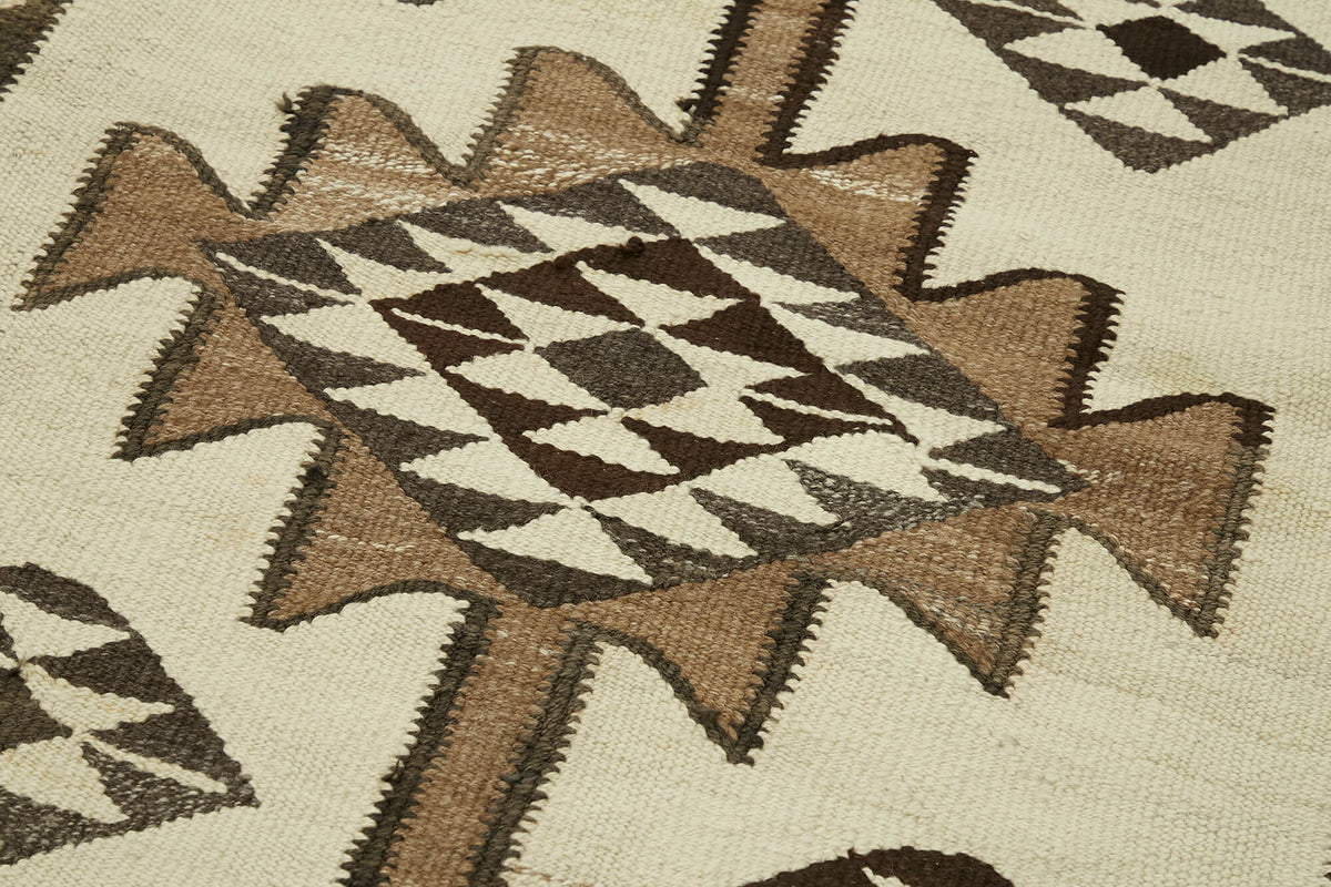 3x12 White Boho Runner Kilim Rugs - 42821