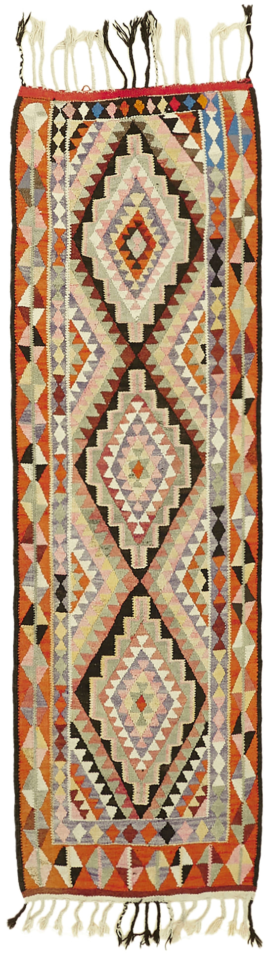 3x9 Multicolor Boho Runner Kilim Rugs - 42822