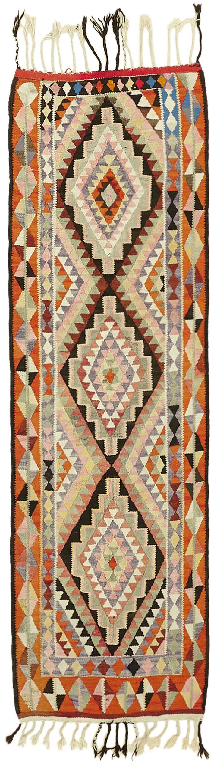 3x9 Multicolor Boho Runner Kilim Rugs - 42822
