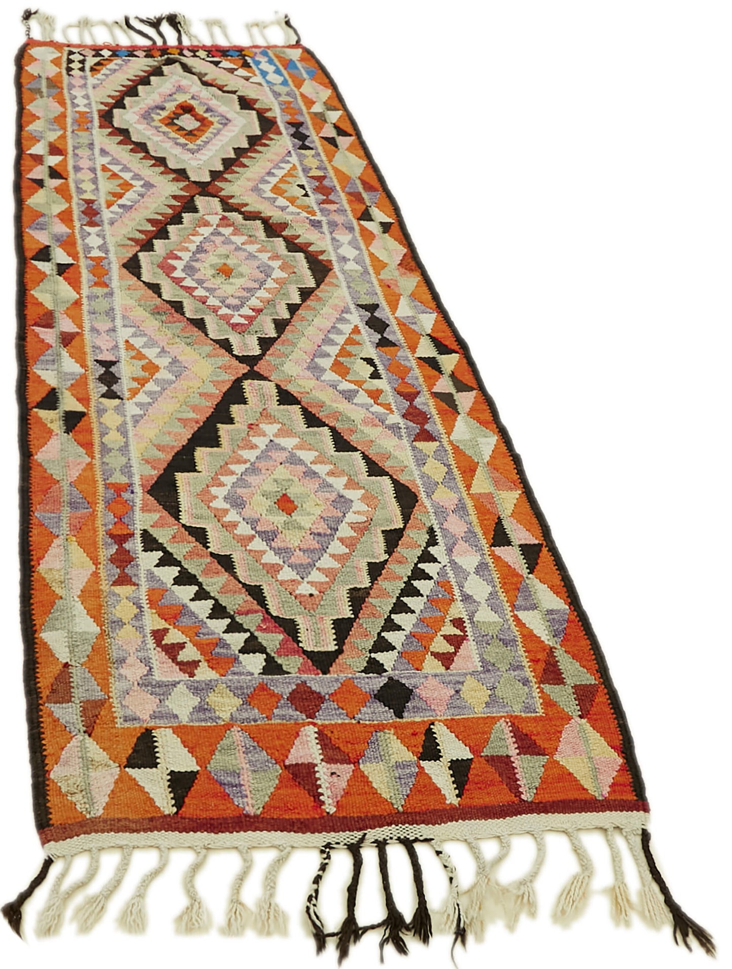 3x9 Multicolor Boho Runner Kilim Rugs - 42822