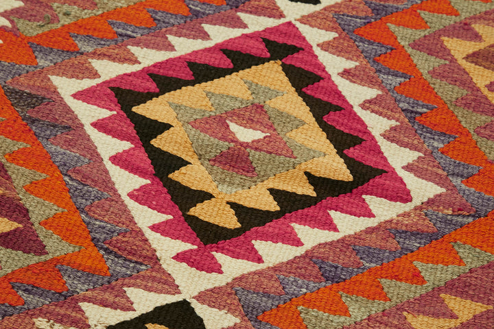 3x12 Multicolor Boho Runner Kilim Rugs - 42824