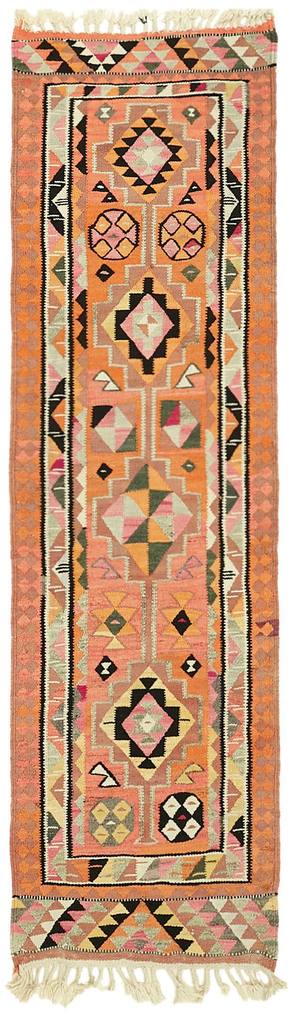 3x10 Multicolor Boho Runner Kilim Rugs - 42825