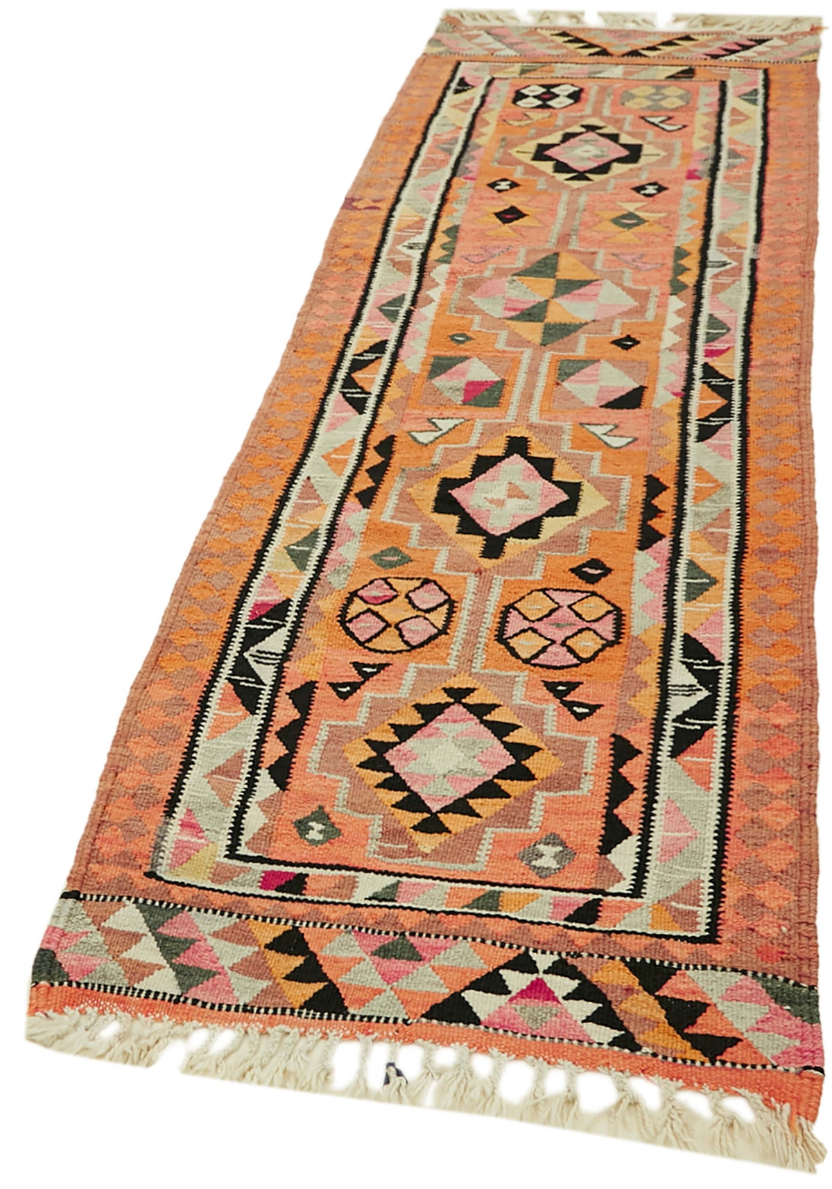 3x10 Multicolor Boho Runner Kilim Rugs - 42825