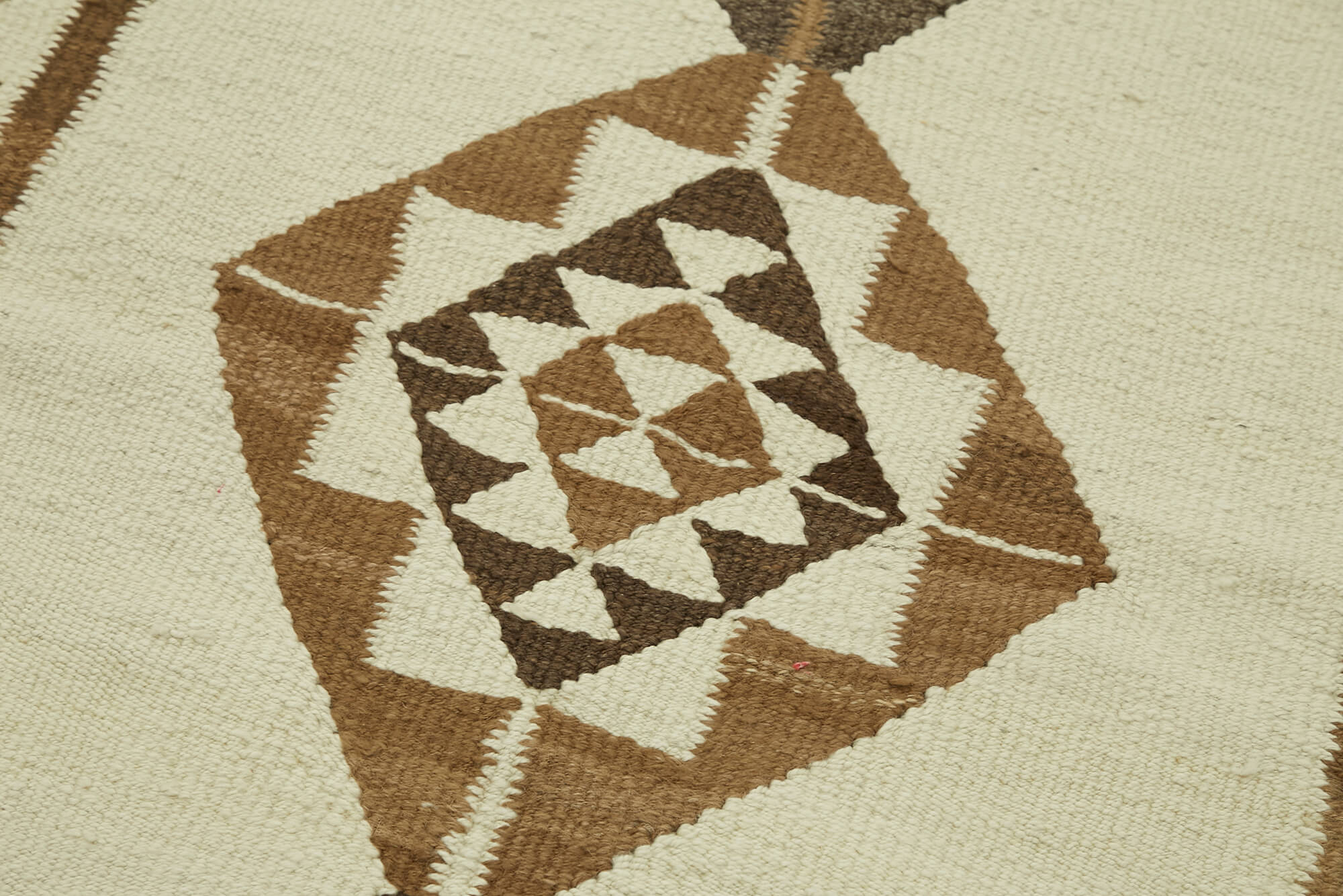 3x9 White Boho Runner Kilim Rugs - 42826