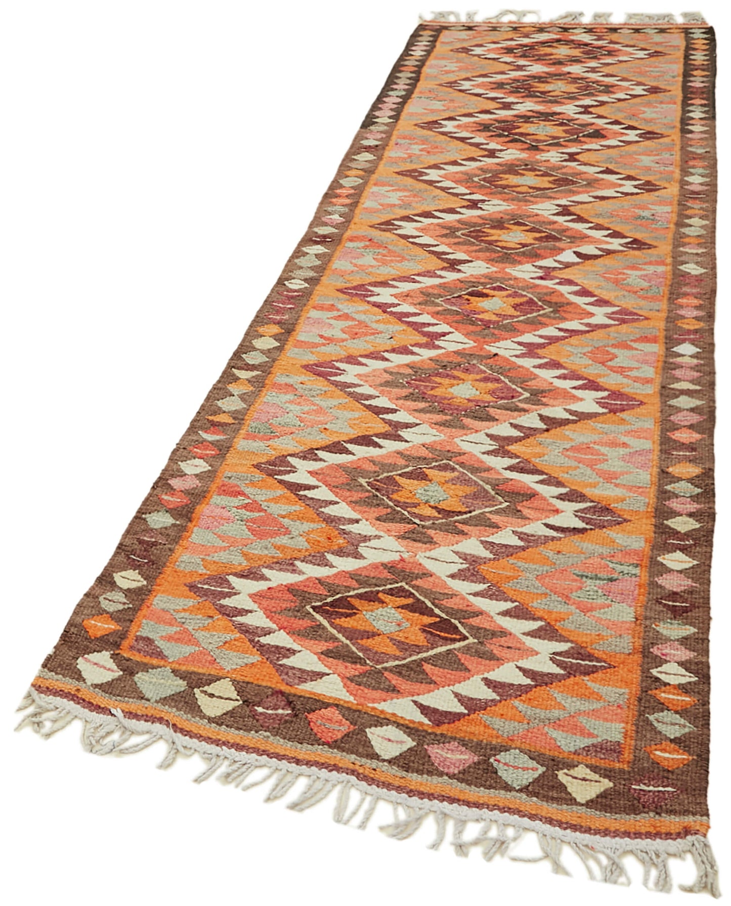 3x10 Multicolor Boho Runner Kilim Rugs - 42827