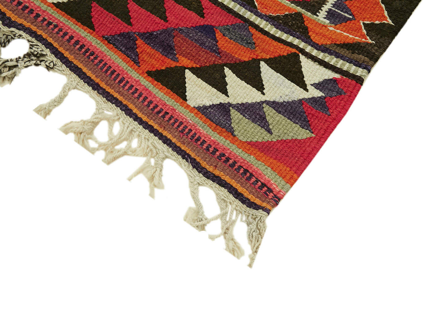 3x11 Multicolor Boho Runner Kilim Rugs - 42828