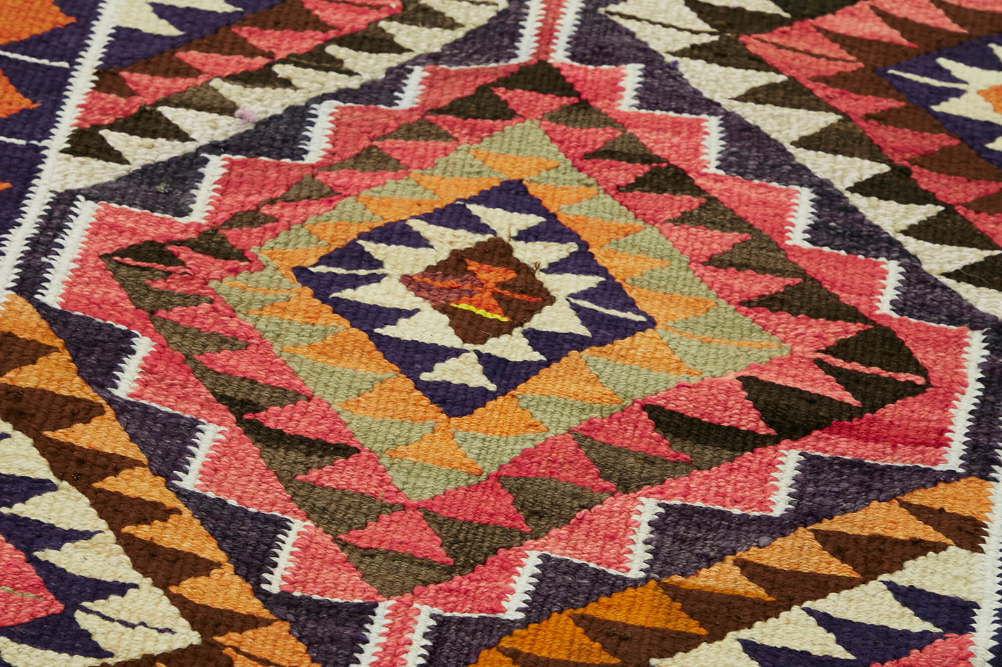 3x11 Multicolor Boho Runner Kilim Rugs - 42828