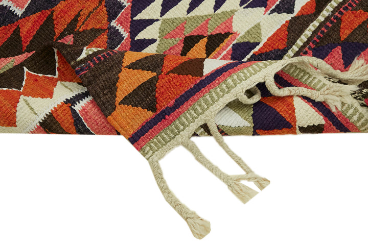 3x11 Multicolor Boho Runner Kilim Rugs - 42828