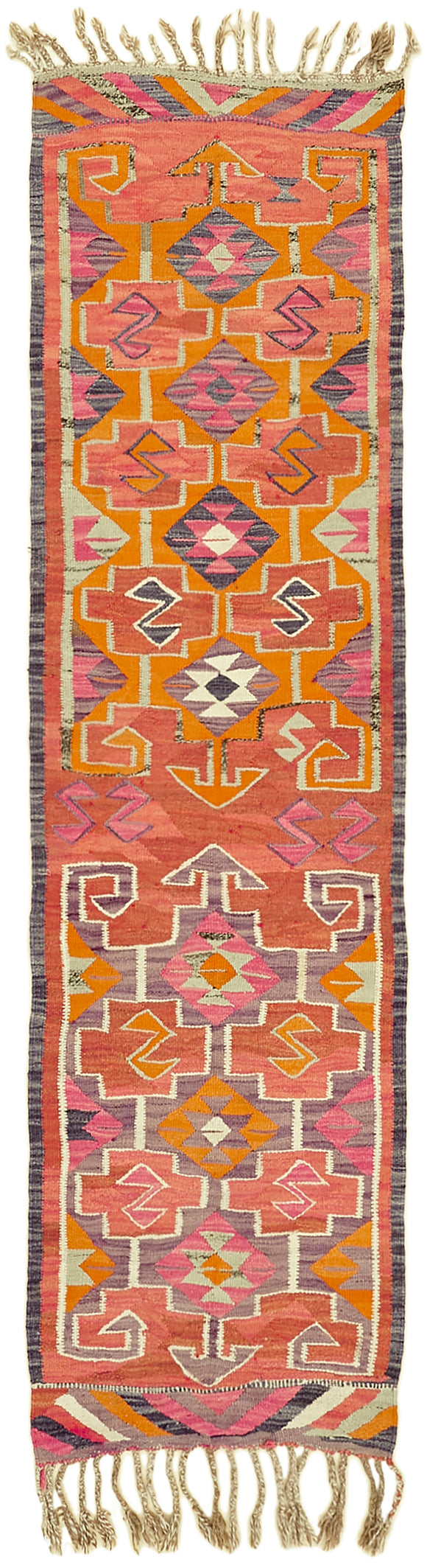 3x10 Multicolor Boho Runner Kilim Rugs - 42829