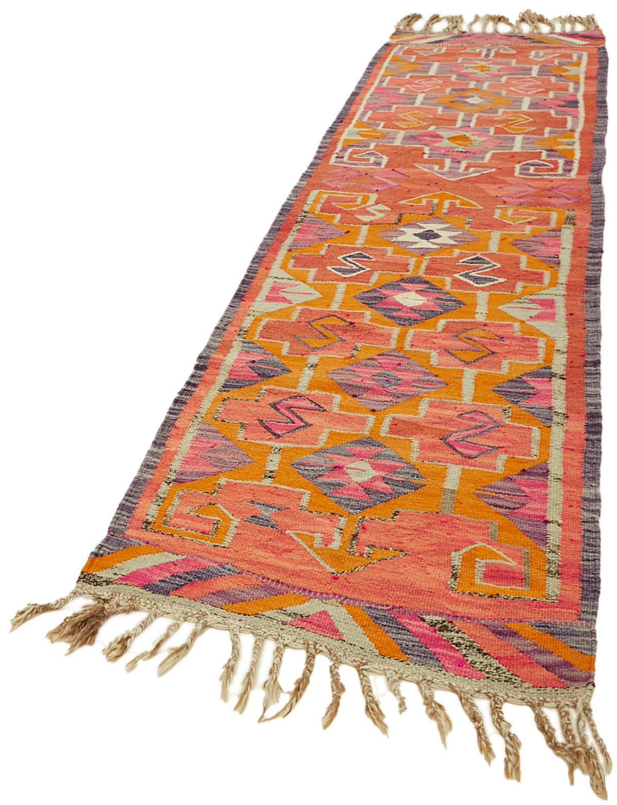3x10 Multicolor Boho Runner Kilim Rugs - 42829