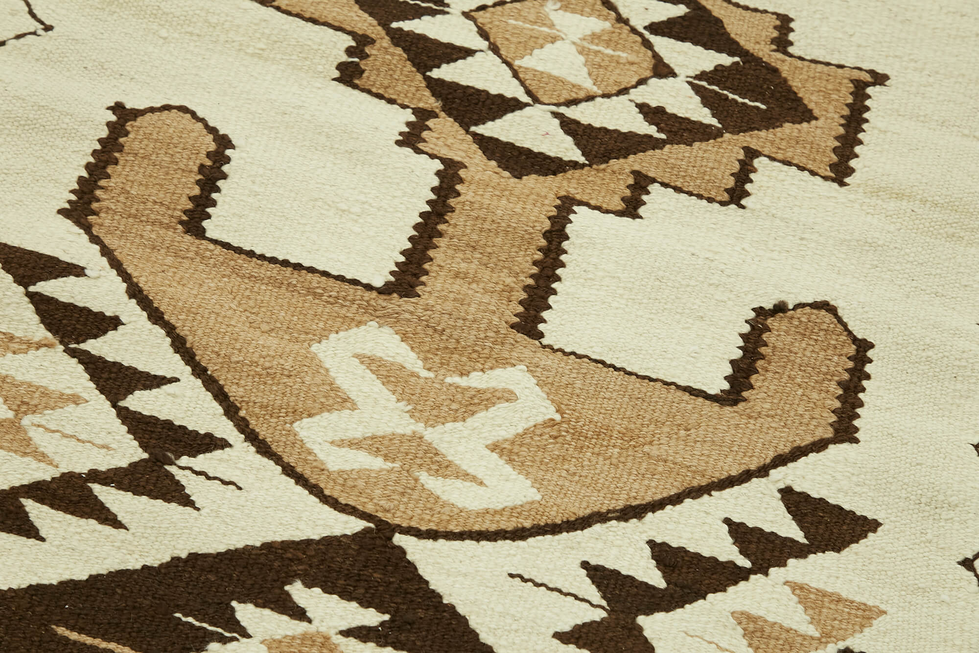3x12 White Boho Runner Kilim Rugs - 42830