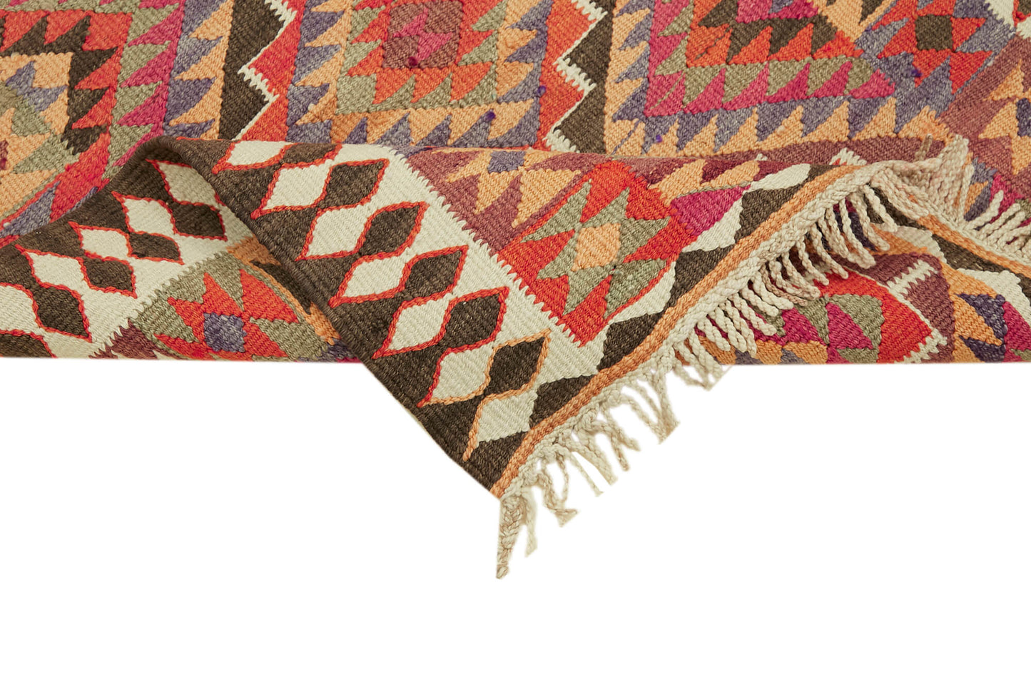 3x11 Multicolor Boho Runner Kilim Rugs - 42837