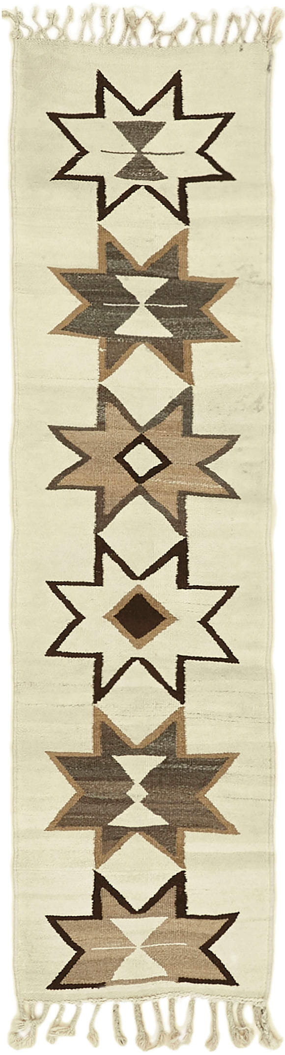 3x9 White Boho Runner Kilim Rugs - 42838