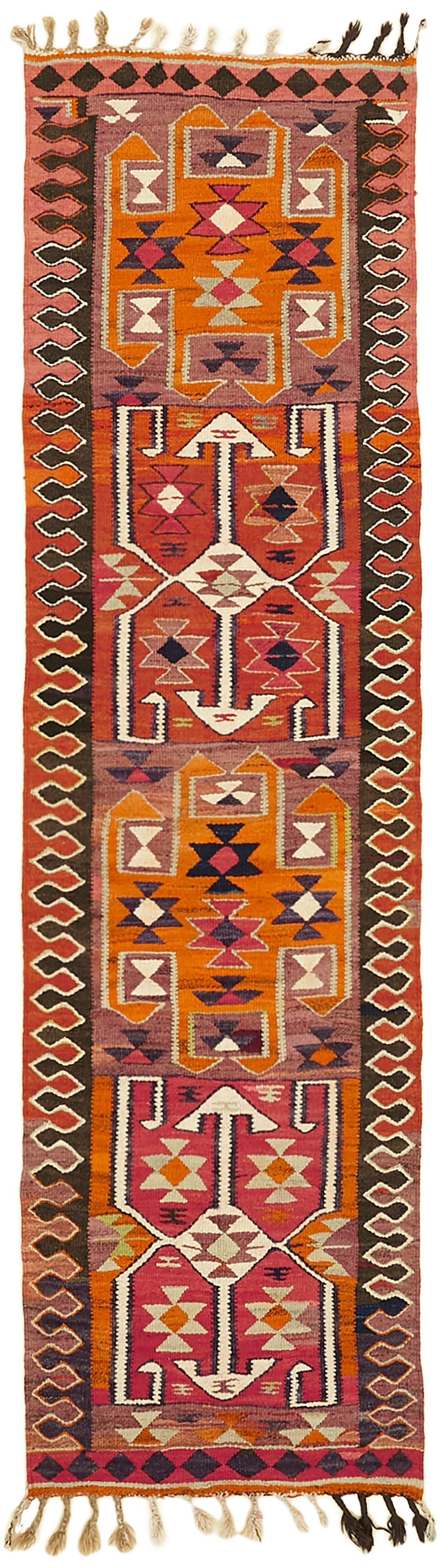 3x10 Multicolor Boho Runner Kilim Rugs - 42840