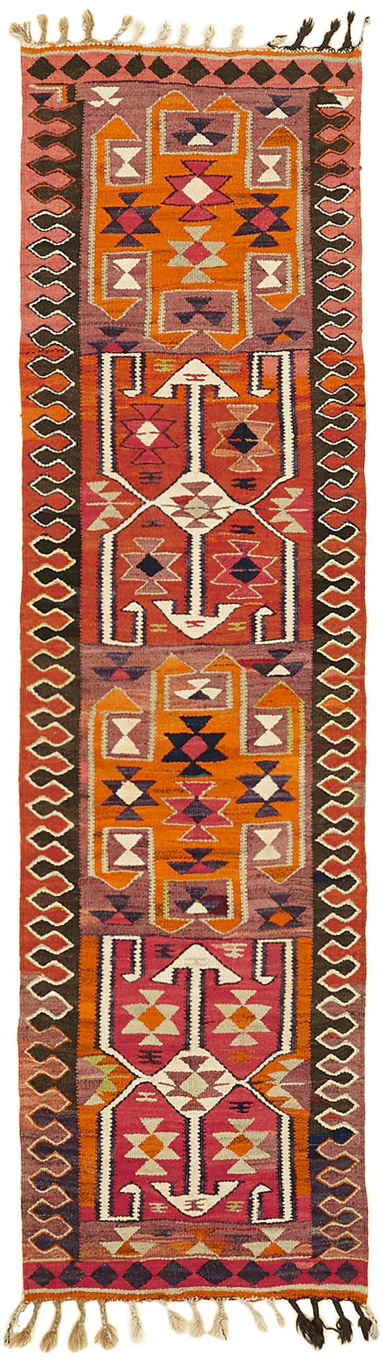 3x10 Multicolor Boho Runner Kilim Rugs - 42840