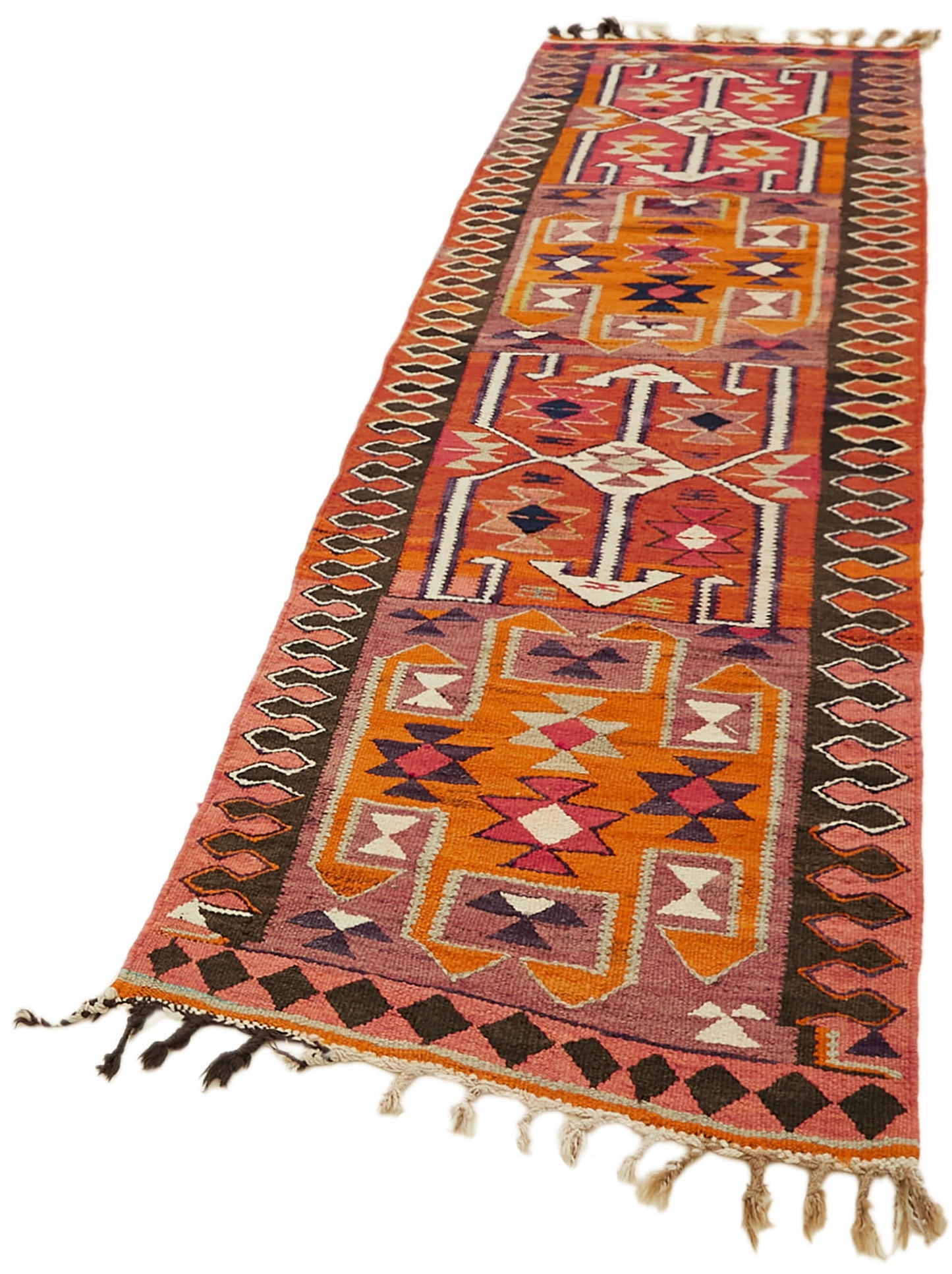 3x10 Multicolor Boho Runner Kilim Rugs - 42840