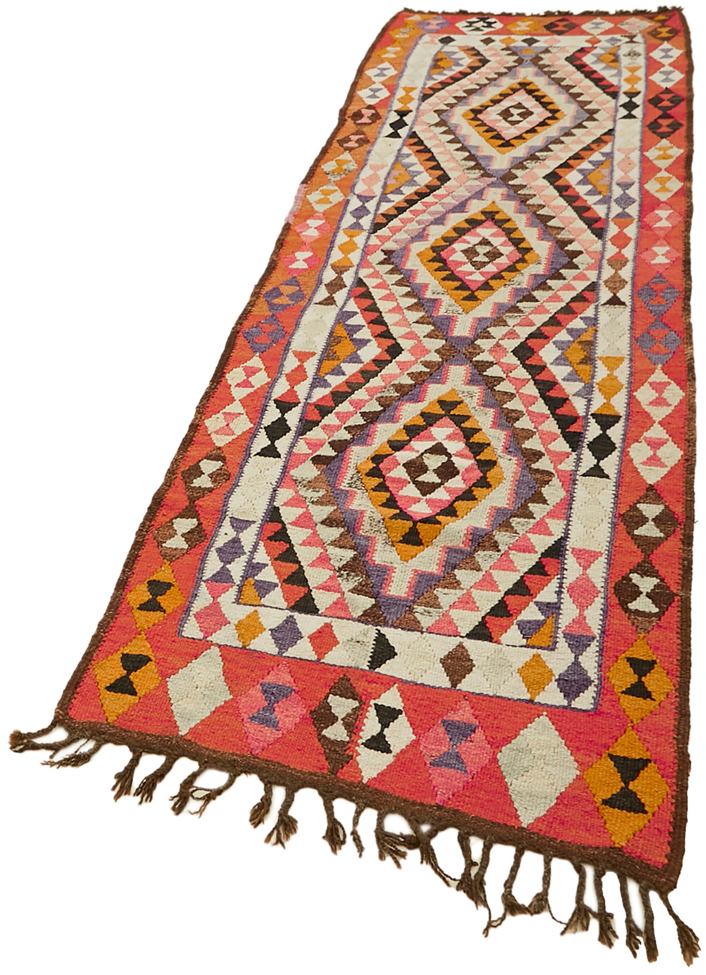 3x10 Multicolor Boho Runner Kilim Rugs - 42843