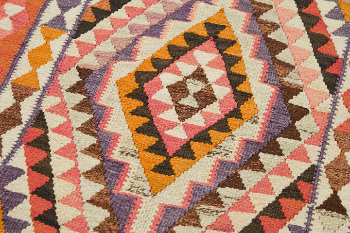 3x10 Multicolor Boho Runner Kilim Rugs - 42843