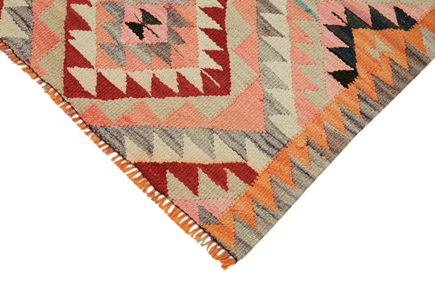3x11 Multicolor Boho Runner Kilim Rugs - 42995