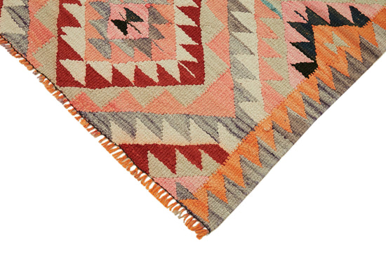 3x11 Multicolor Boho Runner Kilim Rugs - 42995
