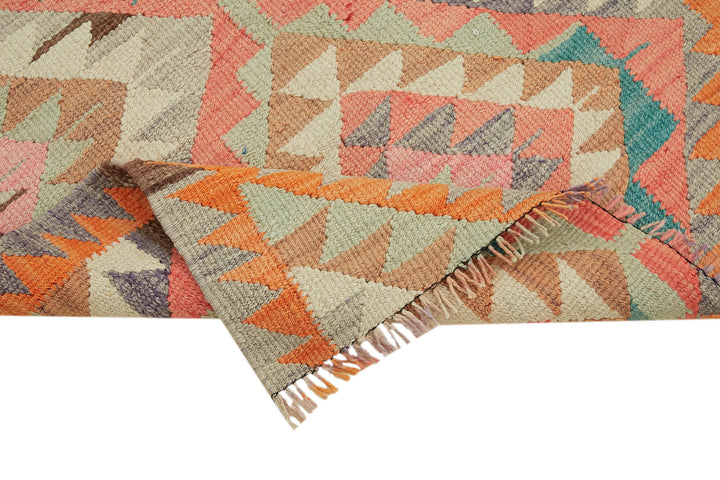 3x11 Multicolor Boho Runner Kilim Rugs - 42995